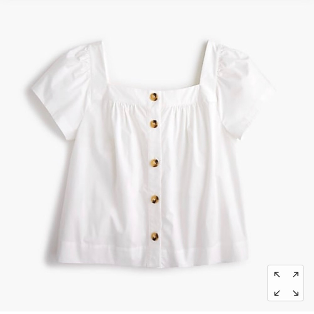 J.Crew Button Front Cotton Poplin Shirt